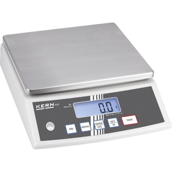Kern bänkvåg FCF 30K-3 FCF 30K-3 Vägområde (max.) 30 kg Läsbarhet 1 g batteridriven, på strömförsörjning