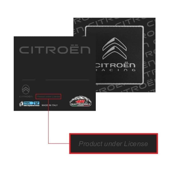 Citroen Racing Official Patches, Svart, 60 mm