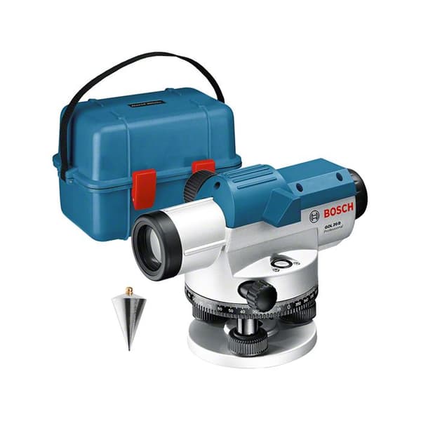 Bosch GOL 20 D Optisk nivå med väska och tillbehör Multifärg
