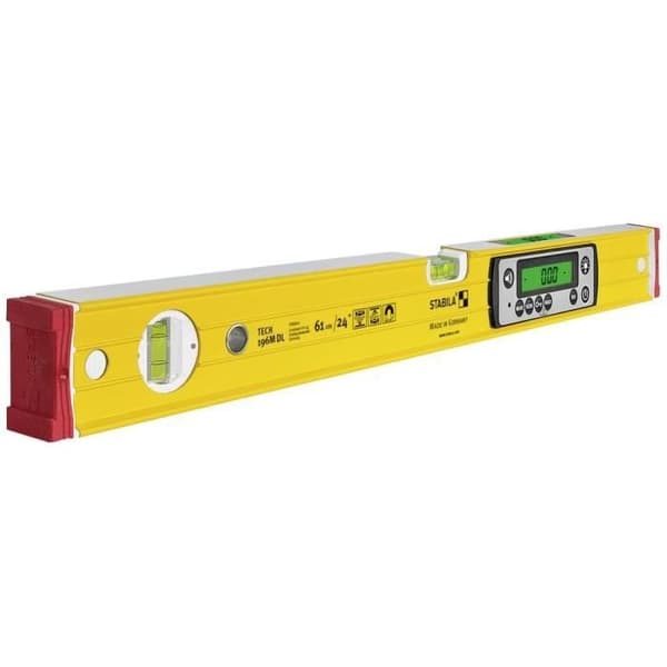 STABILA TECH 196M DL digitalt vattenpass med magnet och halkskydd - 61 cm 0,5 m