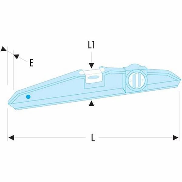 Trapeziumnivå - FACOM - 307BM.25 - 250mm - Magnetisk - Lättlegering