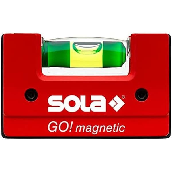 Bubble level - SOLA - GO! Magnetisk - 2 flaskor - Plast - Magnetiserad