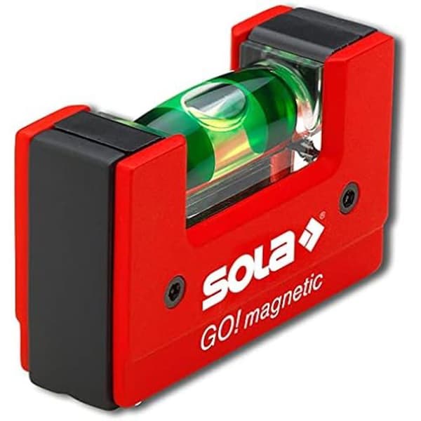 Bubble level - SOLA - GO! Magnetisk - 2 flaskor - Plast - Magnetiserad