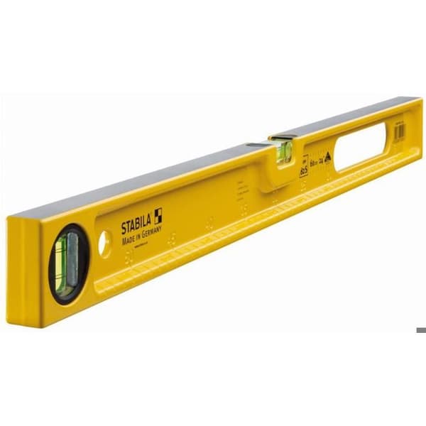 Rektangulär nivå 82s - gjuten aluminium alu - 1 vertikal flaska, 1 horisontell - 60 cm