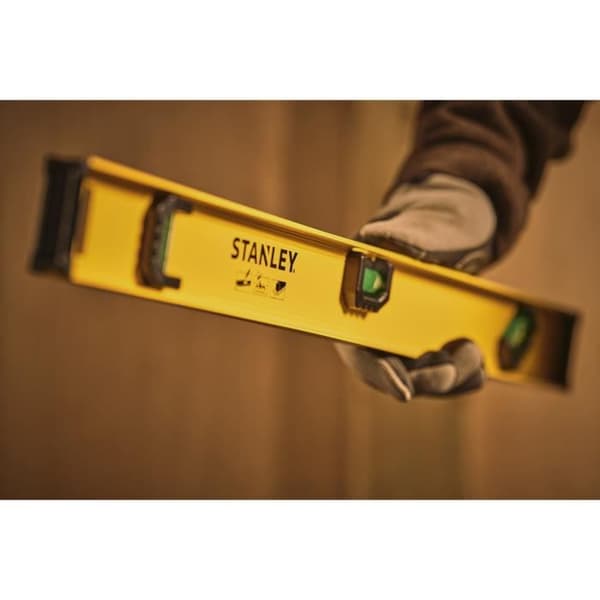 STANLEY I-Beam Basic profilnivå - 0-42-074 - 60 cm - Aluminium - 3 flaskor - Noggrannhet +/- 2mm/m