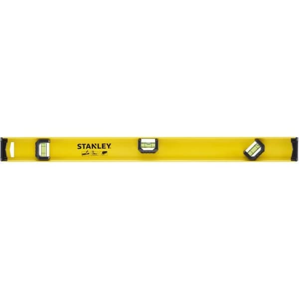 STANLEY I-Beam Basic profilnivå - 0-42-074 - 60 cm - Aluminium - 3 flaskor - Noggrannhet +/- 2mm/m