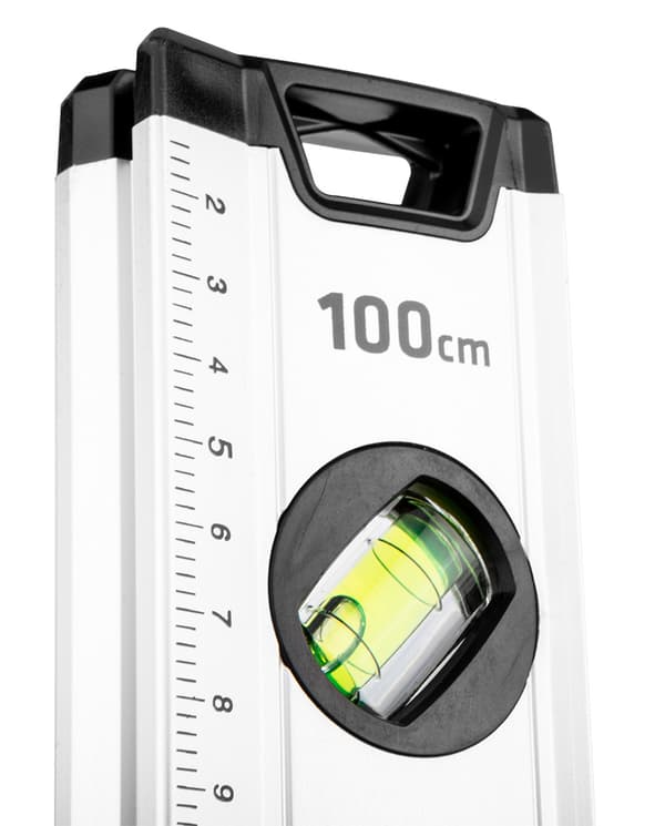 Specielt vaterpas 100 cm, 5 hætteglas, forskellige vinkler