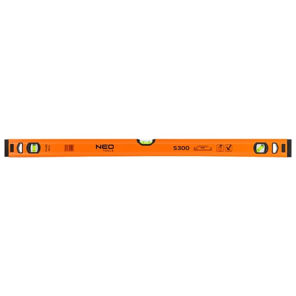 Vattenpass av aluminium S 300, 3 flaskor, 80 cm