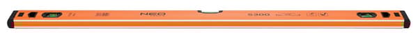 Vattenpass av aluminium S 300, 3 flaskor, 80 cm