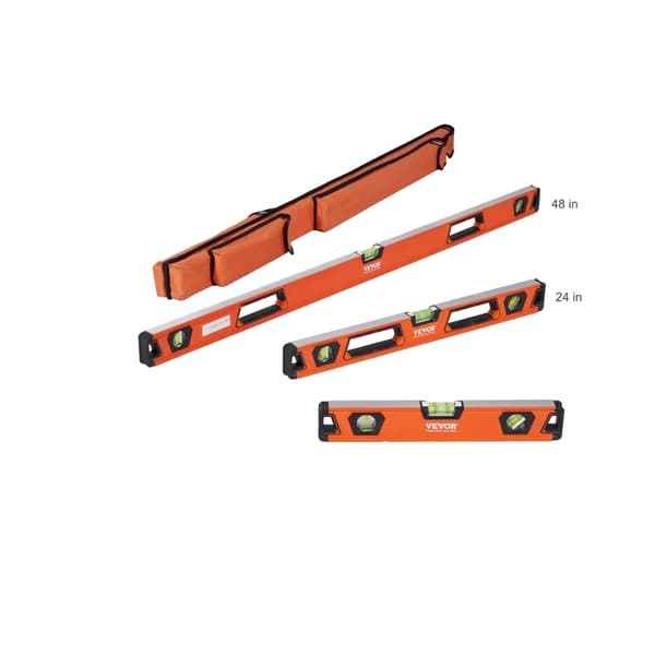 VEVOR Magnetisk Torpedo Niveau, Holdbar Aluminiumkonstruktion, Præcise Målevials,4 stk