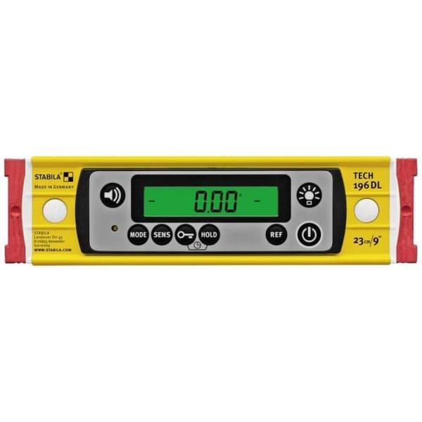 STABILA TECH 196 DL 19831 digitalt vattenpass - Antisladdsystem - Bärväska ingår