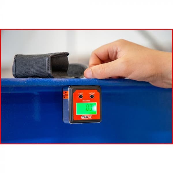 Magnetisk digital vinkelnivå - KS TOOLS - 300.0208 - LCD-skärm - 2 flaskor - Magnetiserad
