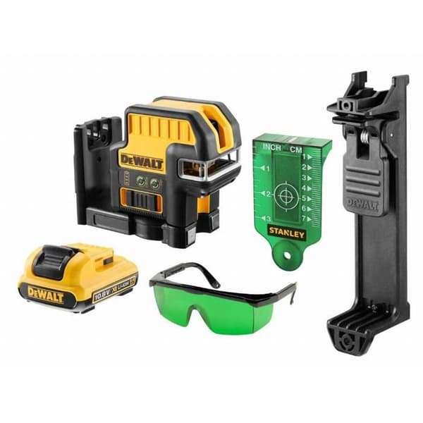 Laser nivå - DeWalt - XR 10.8V - 5 punkter - Grönt stråle - Autonomi 40h