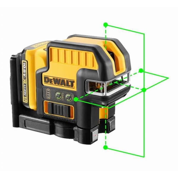 Laser nivå - DeWalt - XR 10.8V - 5 punkter - Grönt stråle - Autonomi 40h