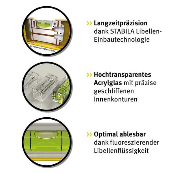 Vattenpass - Stabila - STB83S16 - 40 cm - Aluminium - 2 bubblor