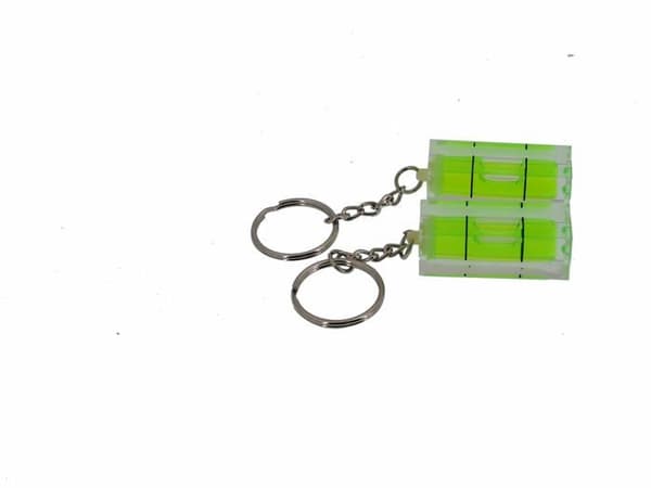 Umei Lot de 2 mini flaskor i akryl för nyckelringar - Vattenpass - Magnetiska - Grön - Utan magnetism