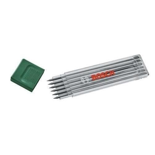 Bosch 6 HB-grafiittilyijyä (lisätarvikemerkintä syville reikille HB 2.8 mm säilytyslaatikko)