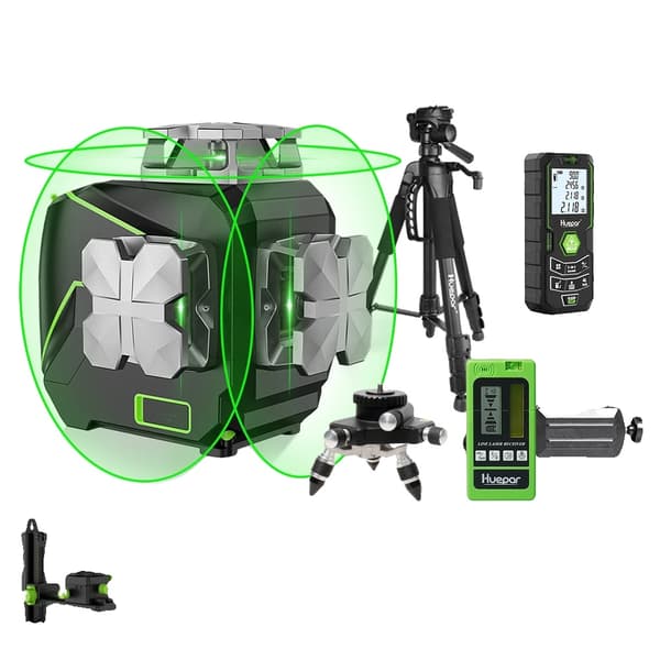 Grøn Laser Niveau med Bluetooth, 3D Krydslinje, 12 Linjer,SET-5 Hovedfoto