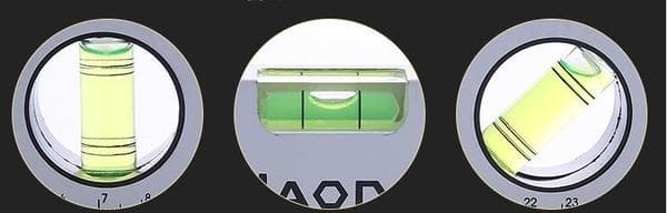 Vattenpass i aluminium - 60 cm - 3 libeller - magnetiska sidor