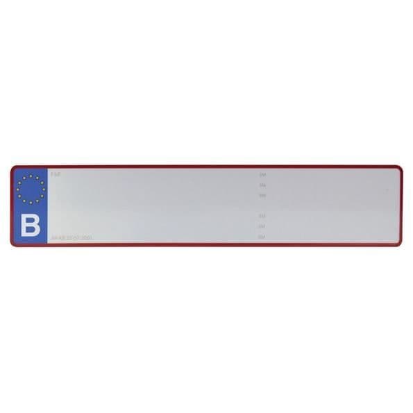 Carpoint registreringsskylt B utan spets 52 x 11 cm aluminium röd/vit