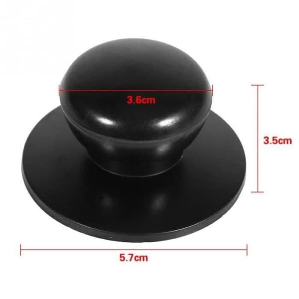 Knopprygg - YOLISTAR - Paket med 5 - Svart - Metall och gummi - Diameter 3,6 cm - Kastrullock