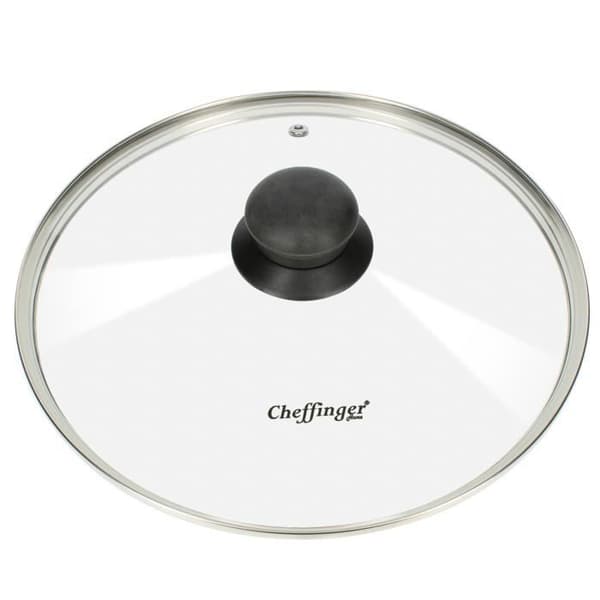 Kastrullock - Cheffinger - 20 cm - Ultra-resterande Glas - Bakelit Handtag - Transparent