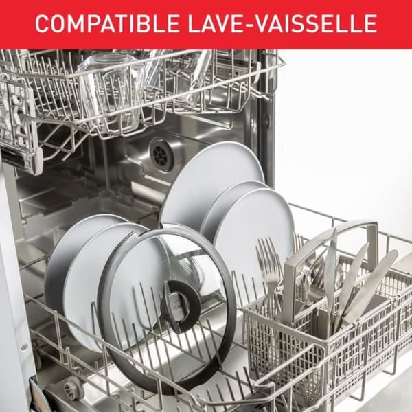TEFAL INGENIO Glaslock 20 cm, Fällbart handtag, Snabbmatlagning, Ingenio-kompatibel, Tål diskmaskin L9846302