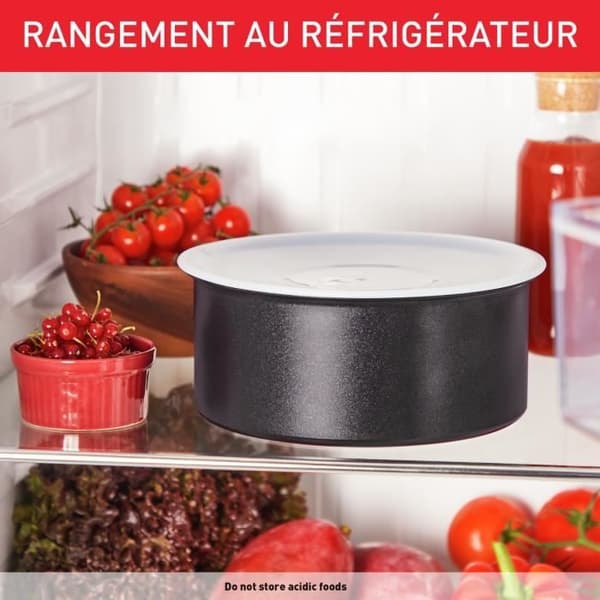 TEFAL INGENIO Lufttäta lock 16/18/20 cm, Kylskåpskompatibel, Ingeniokompatibel, Kompatibel med diskmaskin L9849002