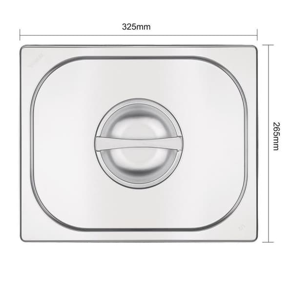 Rostfritt stål Gastrobehållare lock GN 1/2 - Vogue