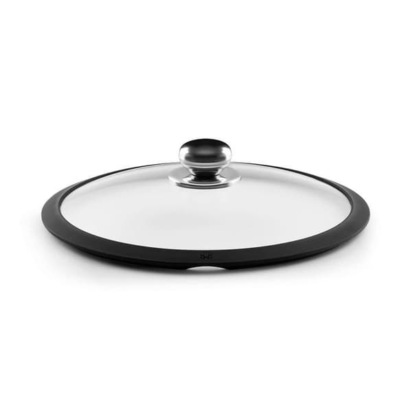 Lock säljs ensamt Castey - T18 - TAPADERA DE Cristal DE 18 CM ARO DE SILICONA POMO INOXIDABLE