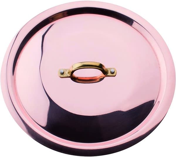 Pentole agnelli - Pentole AgnelliALCU12924 - ALCU12924 Lock med mässingsbrygga, slät koppar, handförtennad, 24 cm