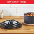 Miniatyrbild 6 av 6: TEFAL INGENIO Glaslock 20 cm, Fällbart handtag, Snabbmatlagning, Ingenio-kompatibel, Tål diskmaskin L9846302