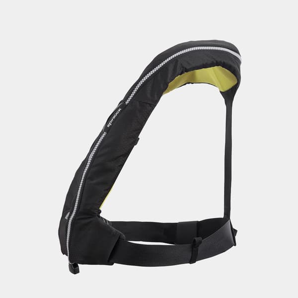 Uppblåsbar flytväst Spinlock Deckvest LITE 170N Black, automatisk + kolsyrepatron 33 gram Flytväststorlek: One-Size (50+ kg)