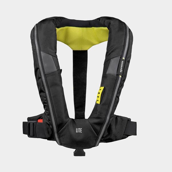 Uppblåsbar flytväst Spinlock Deckvest LITE 170N Black, automatisk + kolsyrepatron 33 gram Flytväststorlek: One-Size (50+ kg)