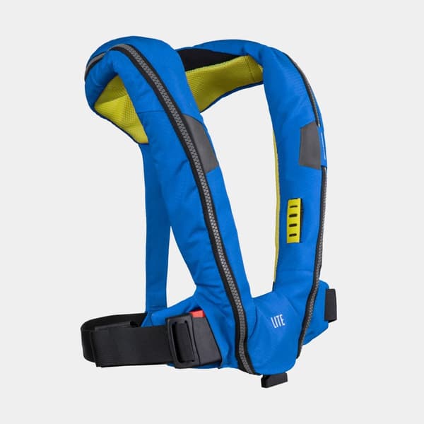 Uppblåsbar flytväst Spinlock Deckvest LITE 170N Pacific Blue, automatisk + kolsyrepatron 33 gram Flytväststorlek: One-Size (50+ kg)