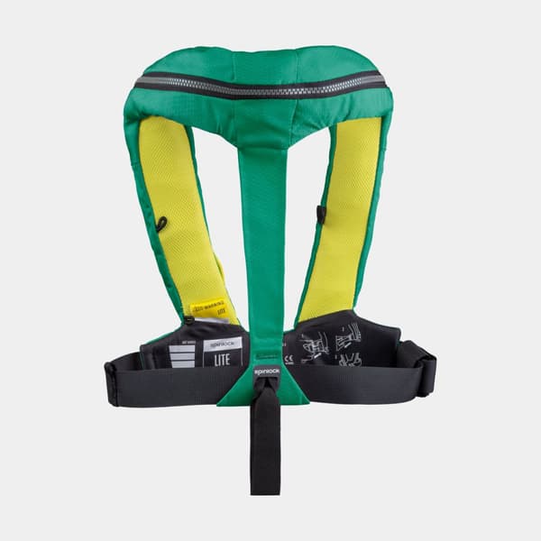 Uppblåsbar flytväst Spinlock Deckvest LITE 170N Seagrass Green, automatisk + kolsyrepatron 33 gram Flytväststorlek: One-Size (50+ kg)