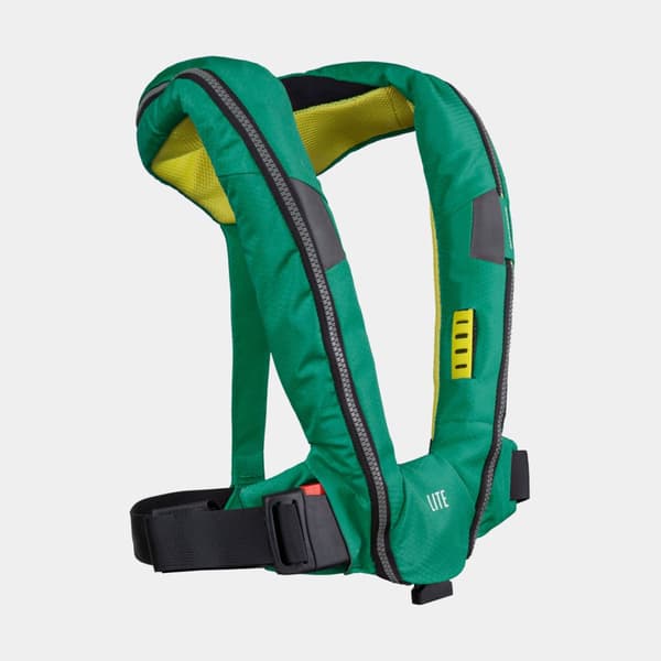 Uppblåsbar flytväst Spinlock Deckvest LITE 170N Seagrass Green, automatisk + kolsyrepatron 33 gram Flytväststorlek: One-Size (50+ kg)