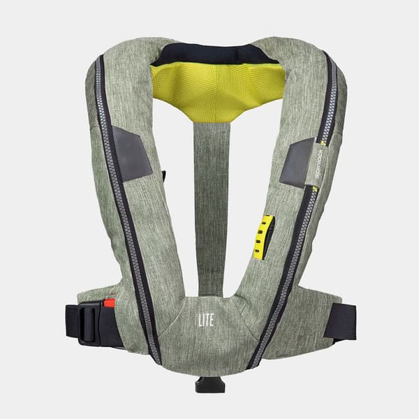 Uppblåsbar flytväst Spinlock Deckvest LITE 170N Flow Green, automatisk + kolsyrepatron 33 gram Flytväststorlek: One-Size (50+ kg)