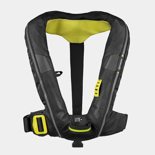Uppblåsbar flytväst Spinlock Deckvest LITE+ 170N Black, automatisk + kolsyrepatron 33 gram Flytväststorlek: One-Size (50+ kg)