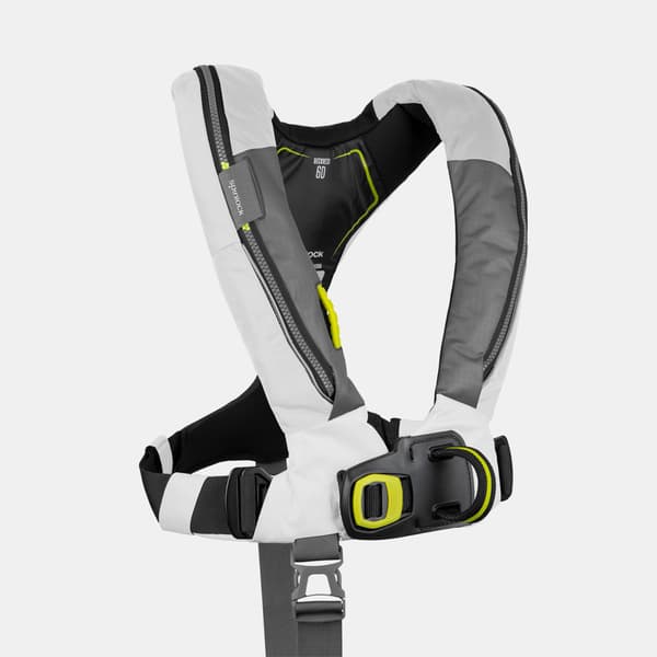 Uppblåsbar flytväst Spinlock Deckvest 6D 170N HRS Tropic White, automatisk + kolsyrepatron 33 gram Flytväststorlek: One-Size (50+ kg)