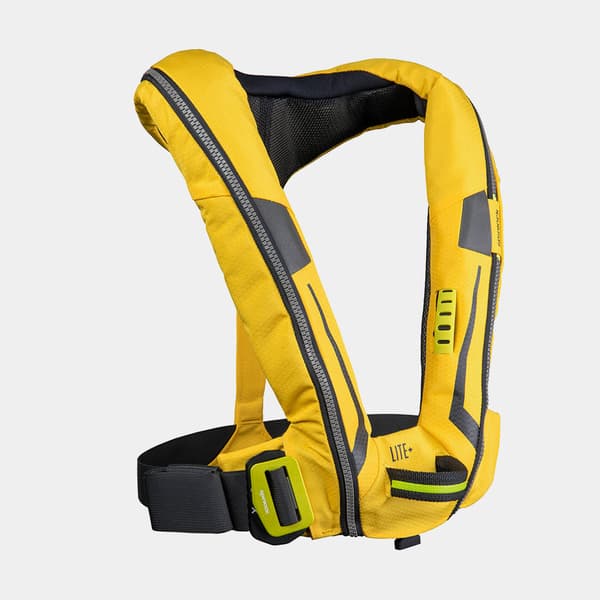 Uppblåsbar flytväst Spinlock Deckvest LITE+ 170N Sun Yellow, automatisk + kolsyrepatron 33 gram Flytväststorlek: One-Size (50+ kg)