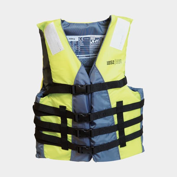 Seglarväst 1852-Marine Watersport 50N Lime/Grey Flytväststorlek: 50 - 70 kg