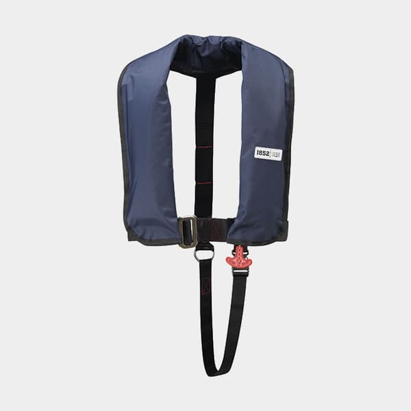Uppblåsbar flytväst 1852-Marine Classic 150N, automatisk, blå + kolsyrepatron 33 gram Flytväststorlek: One-Size (40 - 120 kg)