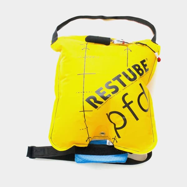 Uppblåsbart flythjälpmedel i midjeväska Restube PFD 75N, manuell, blå, + kolsyrepatron 16 gram Flytväststorlek: One-Size (40+ kg)