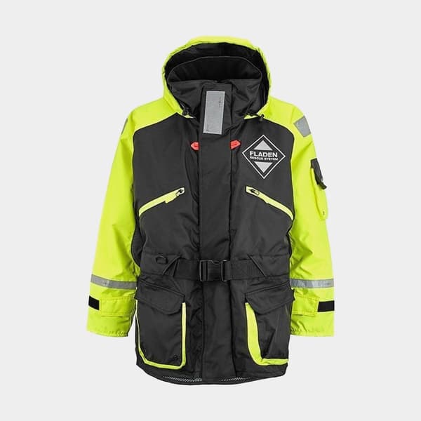 Flytjacka Fladen Fishing 846XY 50N, gul/svart Flytväststorlek: XX-Large (90 - 110 kg)