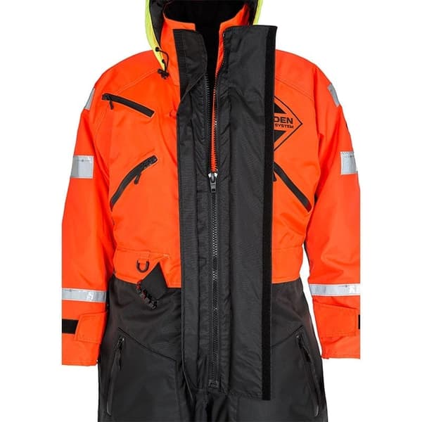 Flytoverall Fladen Fishing 848XR 50N, orange/svart Flytväststorlek: Small (50 - 70 kg)