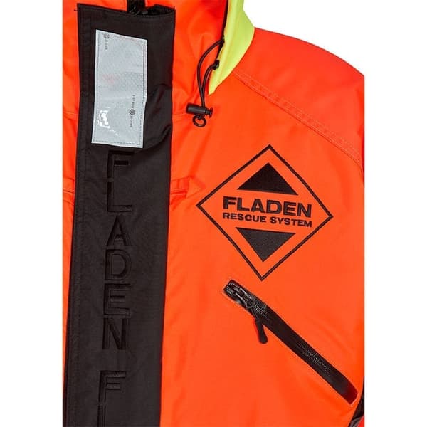Flytoverall Fladen Fishing 848XR 50N, orange/svart Flytväststorlek: Small (50 - 70 kg)