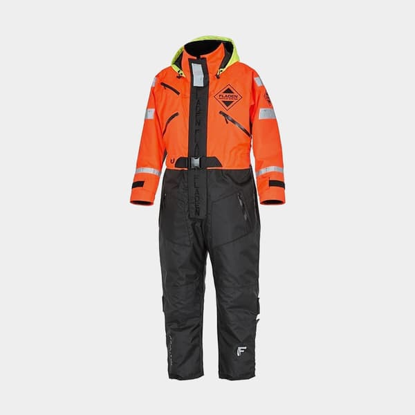 Flytoverall Fladen Fishing 848XR 50N, orange/svart Flytväststorlek: Small (50 - 70 kg)