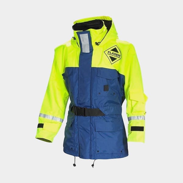 Flytjacka Fladen Fishing 846 50N, blå/gul Flytväststorlek: XX-Large (90 - 110 kg)