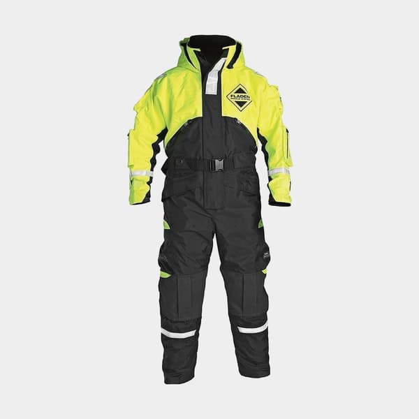 Flytoverall Fladen Fishing 848 Maxximus 50N, svart/gul Flytväststorlek: XXX-Large (90 - 135 kg)